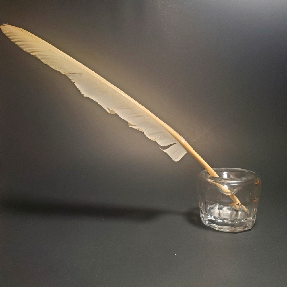 1900s Clear Glass Ink Well Desk Accessory Vintage Antique EUC - Picture 3 of 12